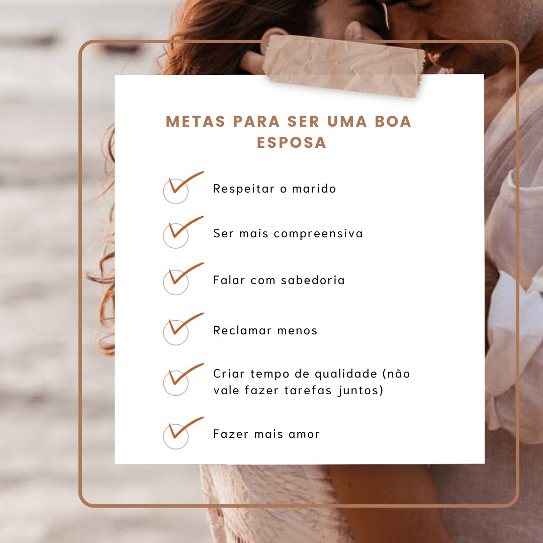 Metas para ser uma Boa Esposa